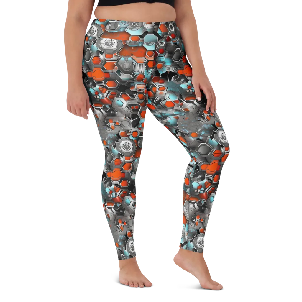 Kinetic Hexcore on Yoga Leggings — Front