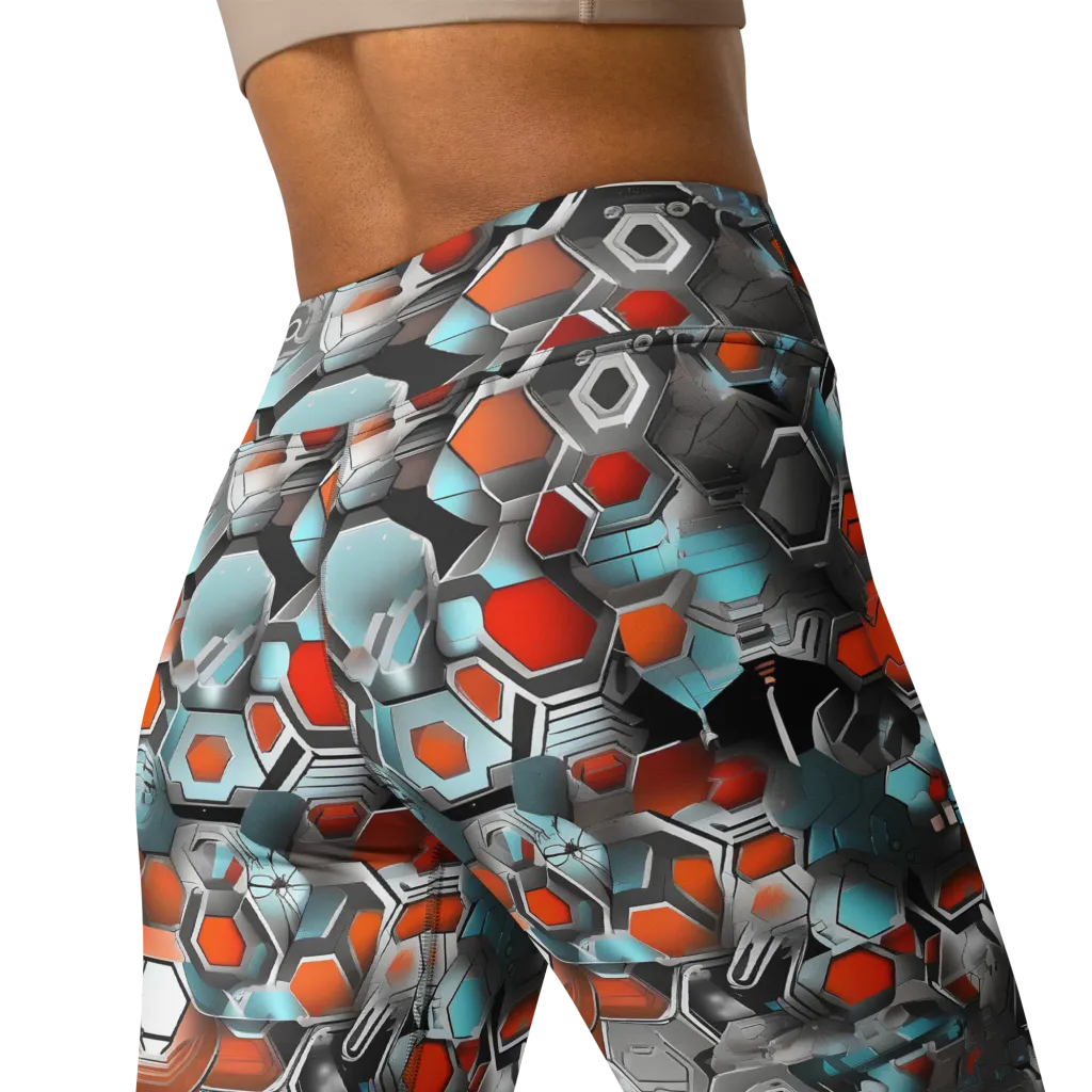 Kinetic Hexcore on Yoga Leggings — Back