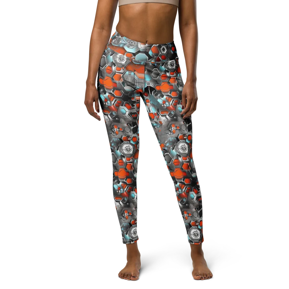 Kinetic Hexcore on Yoga Leggings — Front