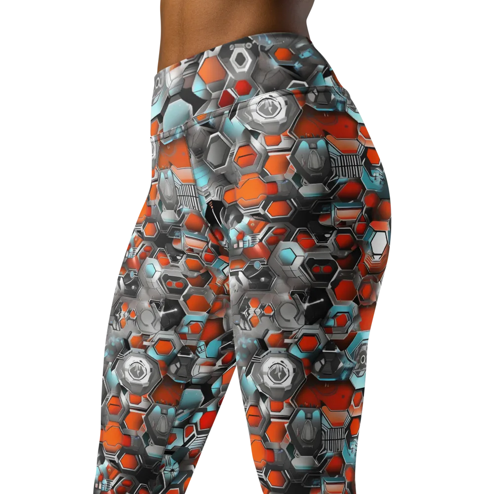 Kinetic Hexcore on Yoga Leggings — Left Front