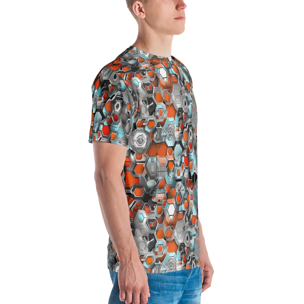 Kinetic Hexcore on Men's Crew Neck T-Shirt — Right