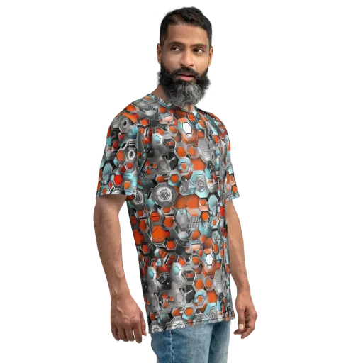 Kinetic Hexcore on a Men's Crew Neck T-Shirt