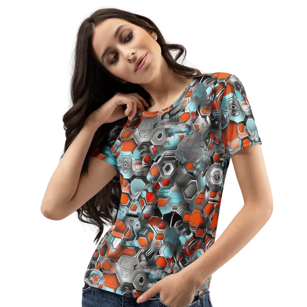 Kinetic Hexcore on Women's Crew Neck T-Shirt — Left Front
