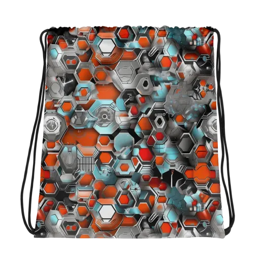 Kinetic Hexcore on a Drawstring Bag