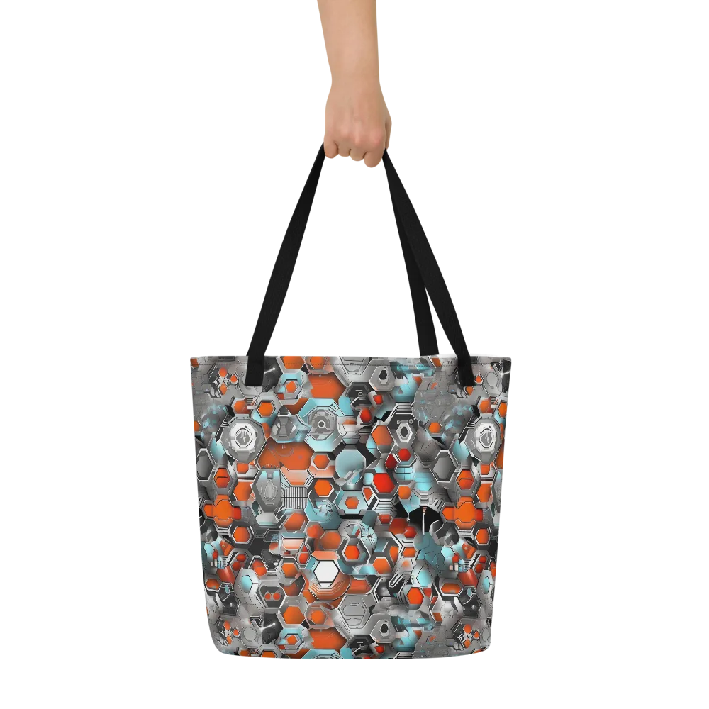 Kinetic Hexcore on Large Tote Bag W/ Pocket — Front