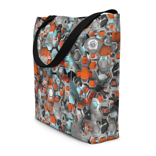 Kinetic Hexcore on a Large Tote Bag W/ Pocket