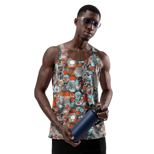 Kinetic Hexcore on a Men's Tank Top