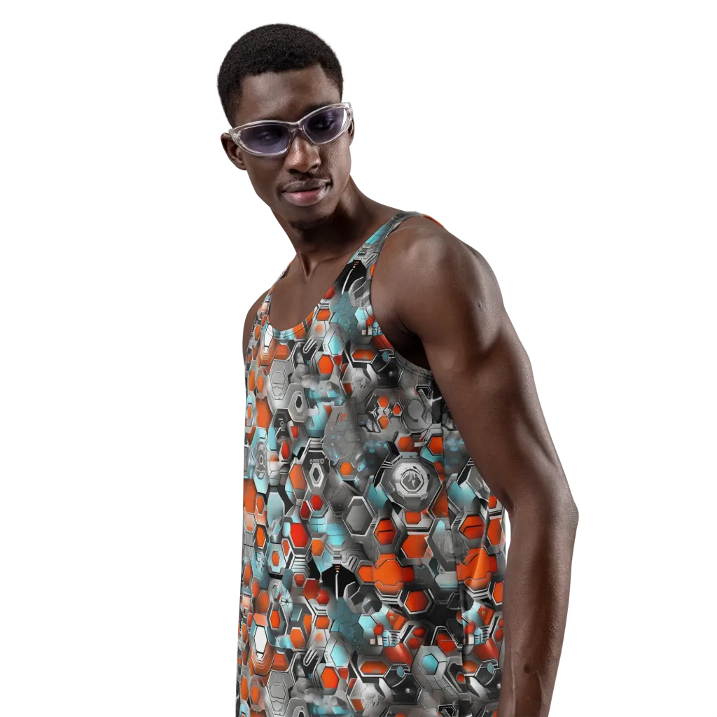 Kinetic Hexcore on Men's Tank Top — Left