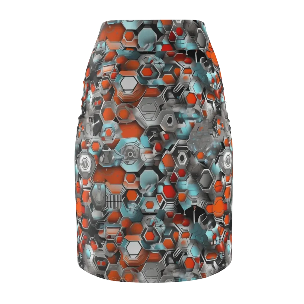 Kinetic Hexcore on Pencil Skirt — Back