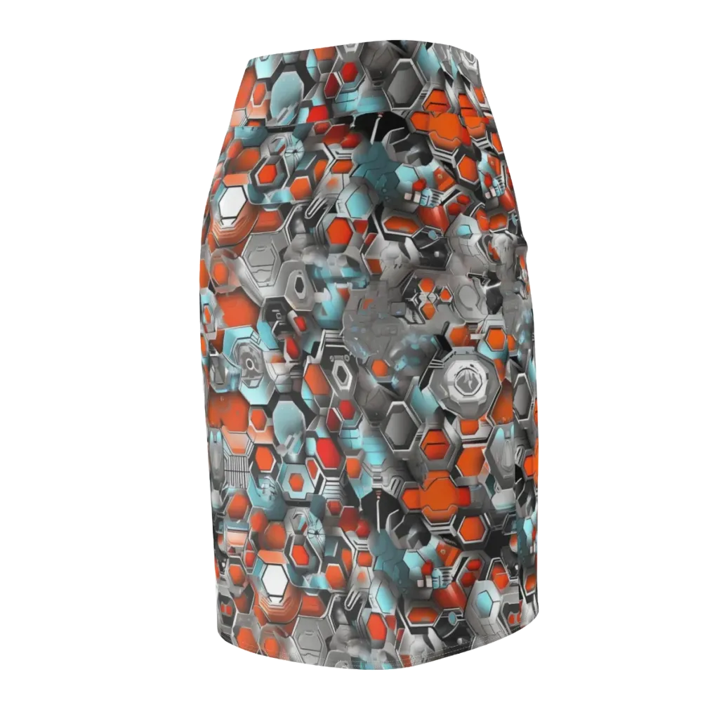 Kinetic Hexcore on Pencil Skirt — Back Side