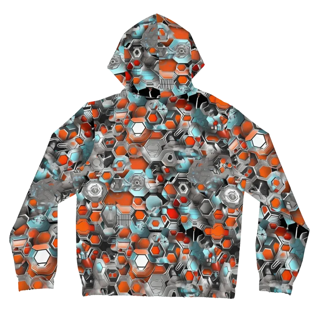 Kinetic Hexcore on Women's Full-Zip Hoodie — Back