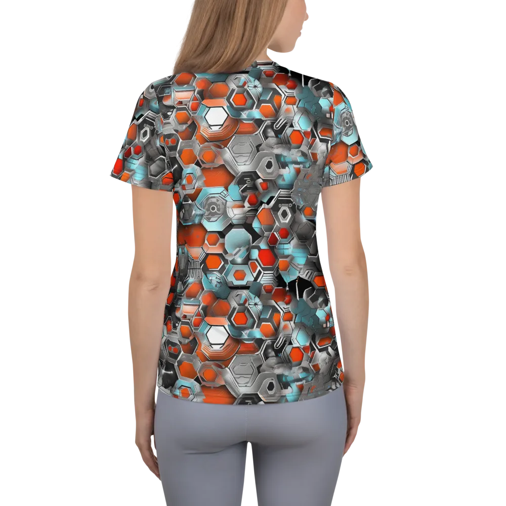 Kinetic Hexcore on Women's Athletic T-Shirt — Back