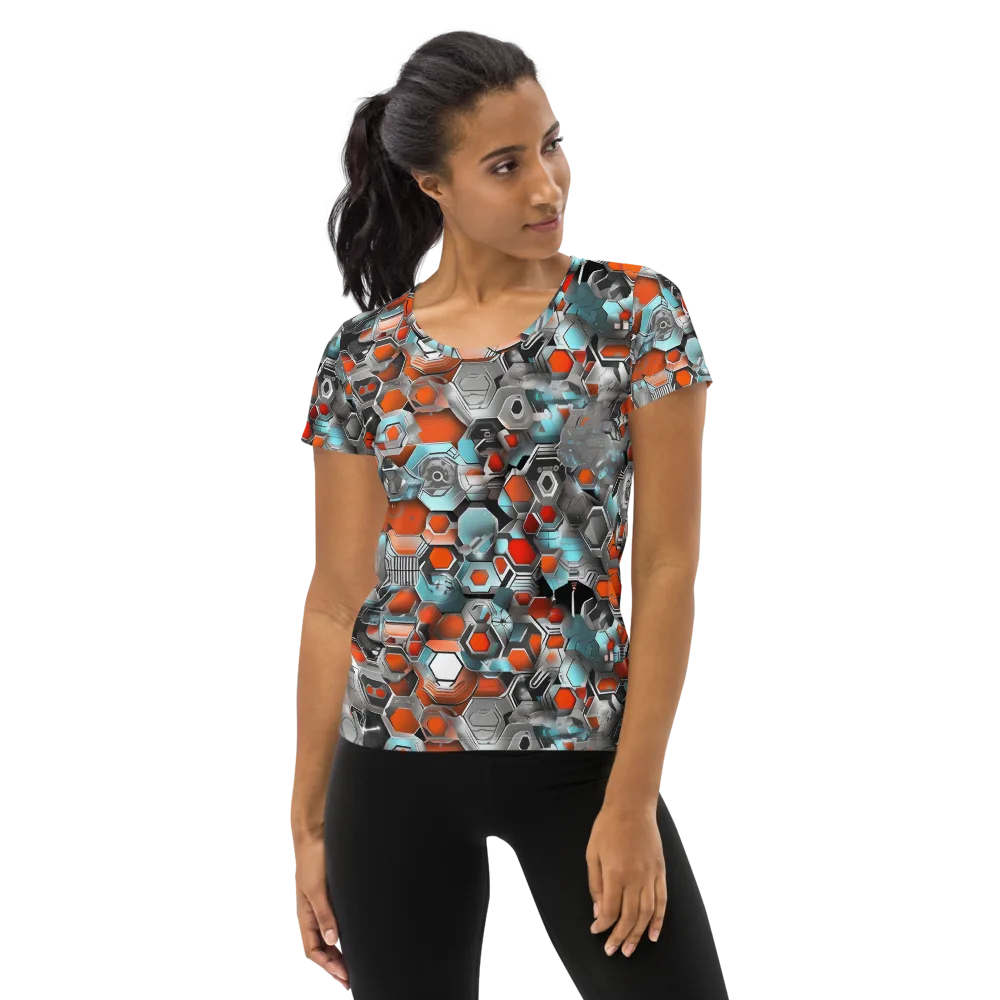 Kinetic Hexcore on Women's Athletic T-Shirt — Front