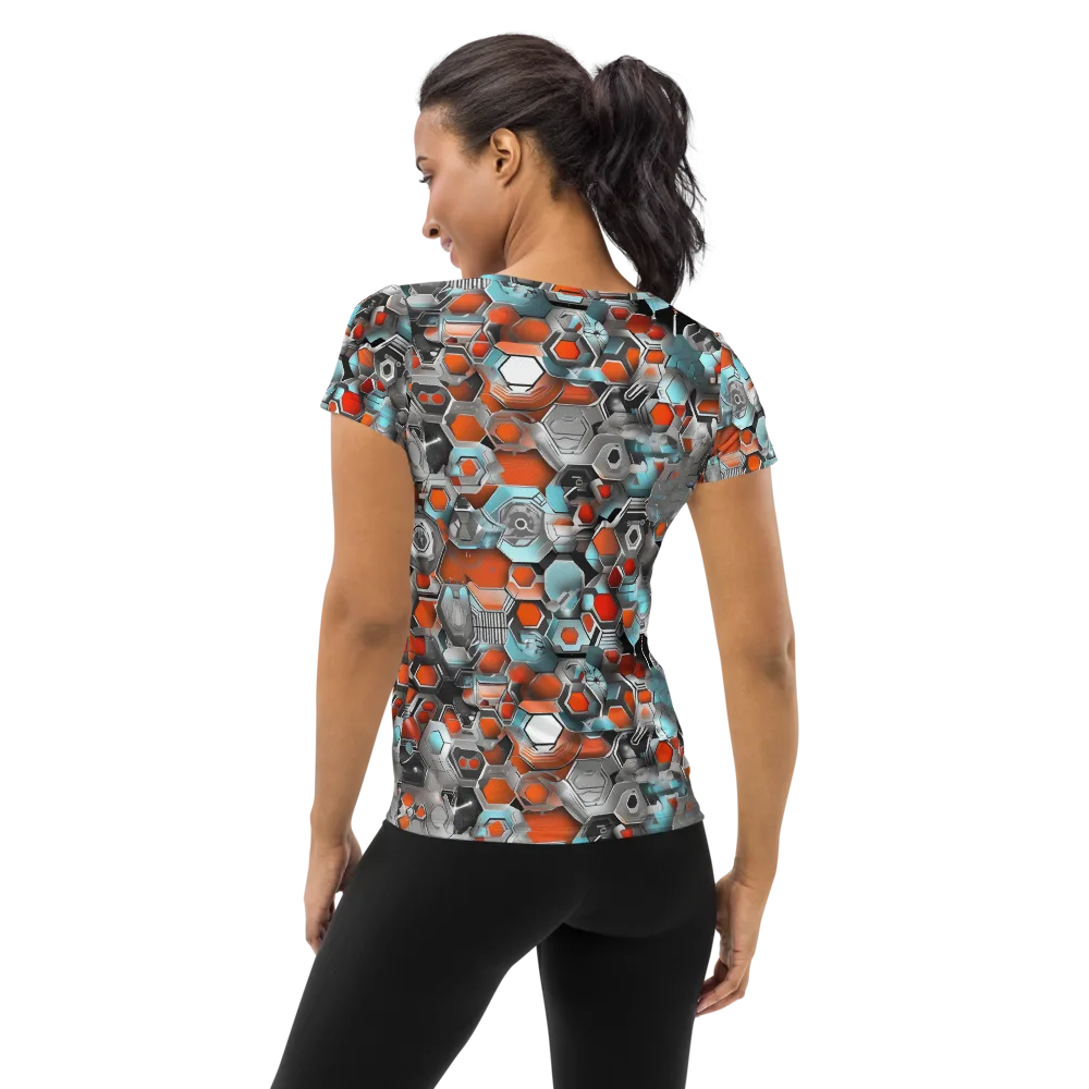 Kinetic Hexcore on Women's Athletic T-Shirt — Back
