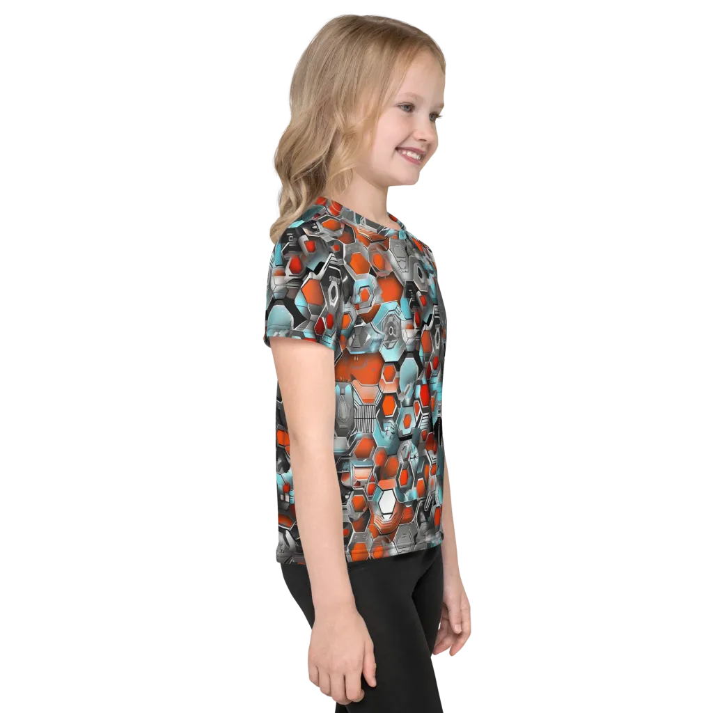 Kinetic Hexcore on Kids Crew Neck T-Shirt — Right