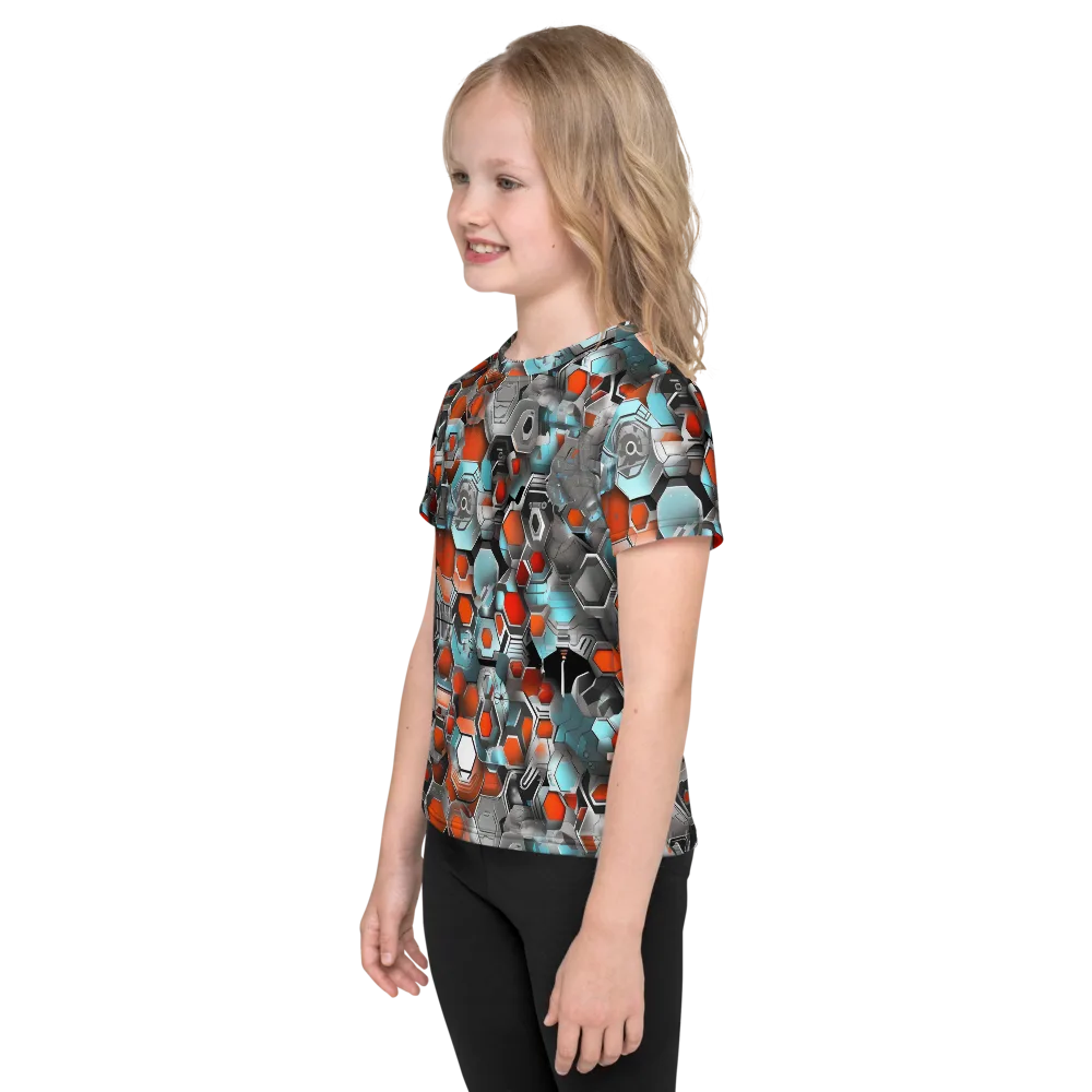 Kinetic Hexcore on Kids Crew Neck T-Shirt — Left