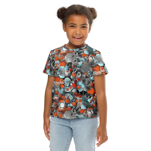 Kinetic Hexcore on a Kids Crew Neck T-Shirt