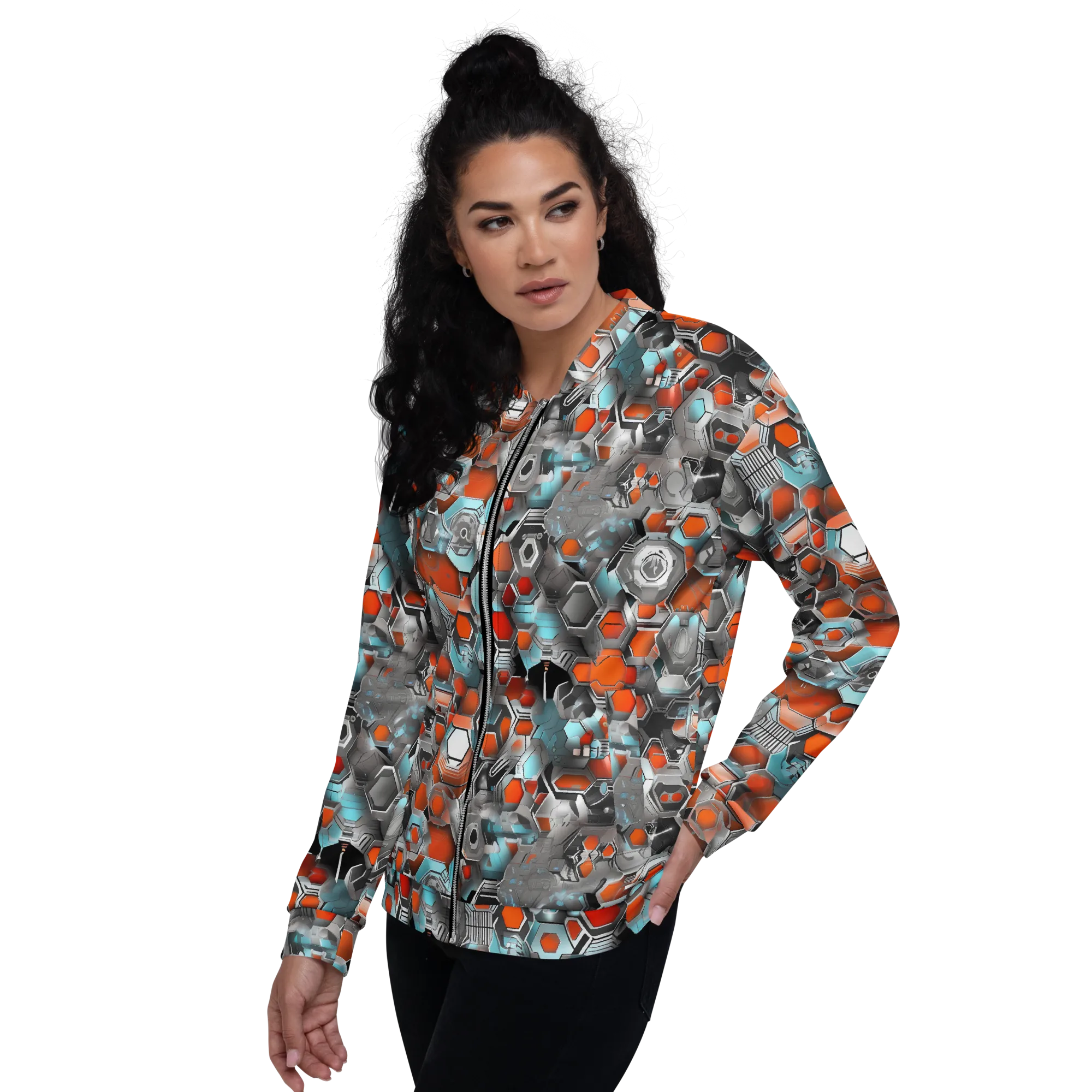 Kinetic Hexcore on Bomber Jacket — Left