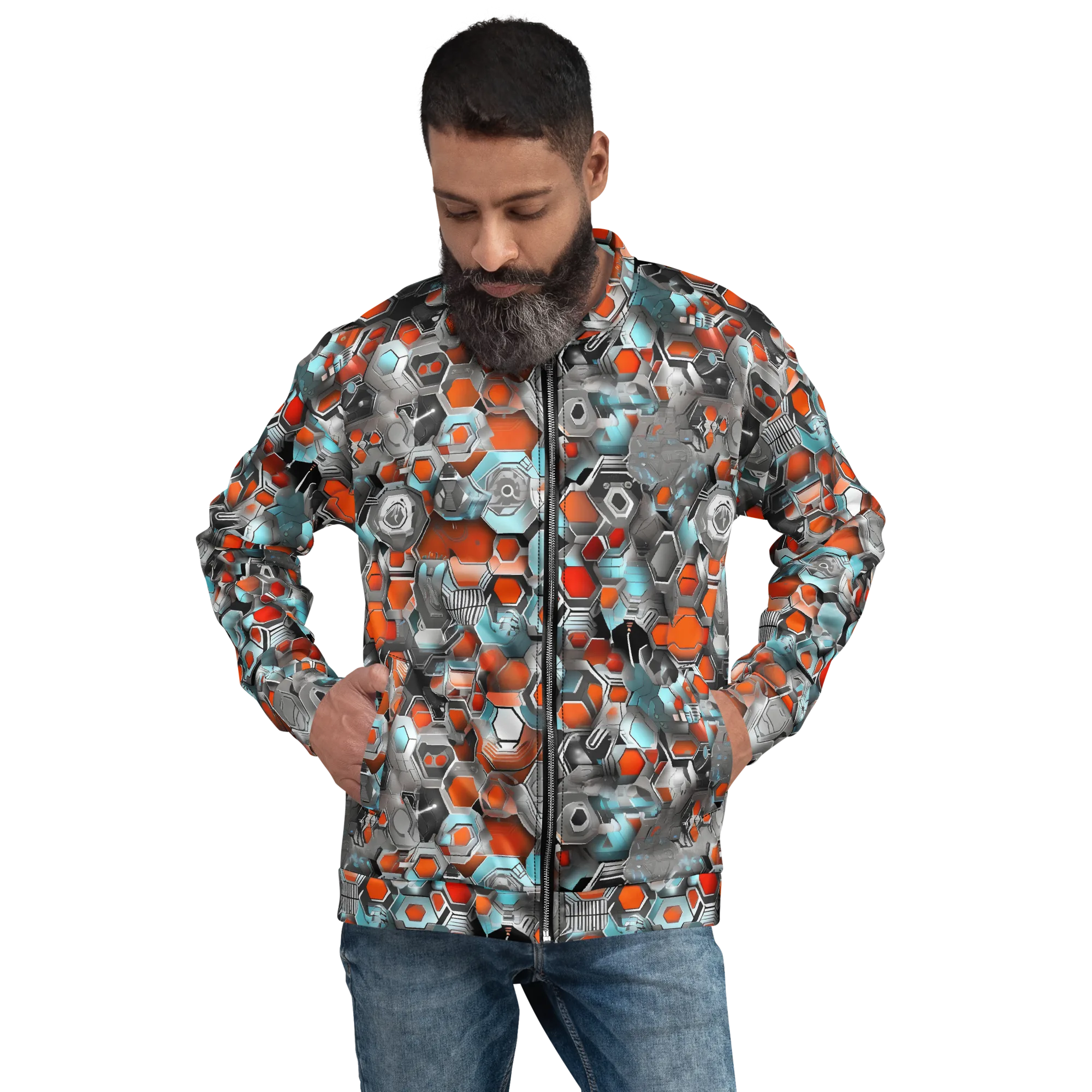 Kinetic Hexcore on Bomber Jacket — Front