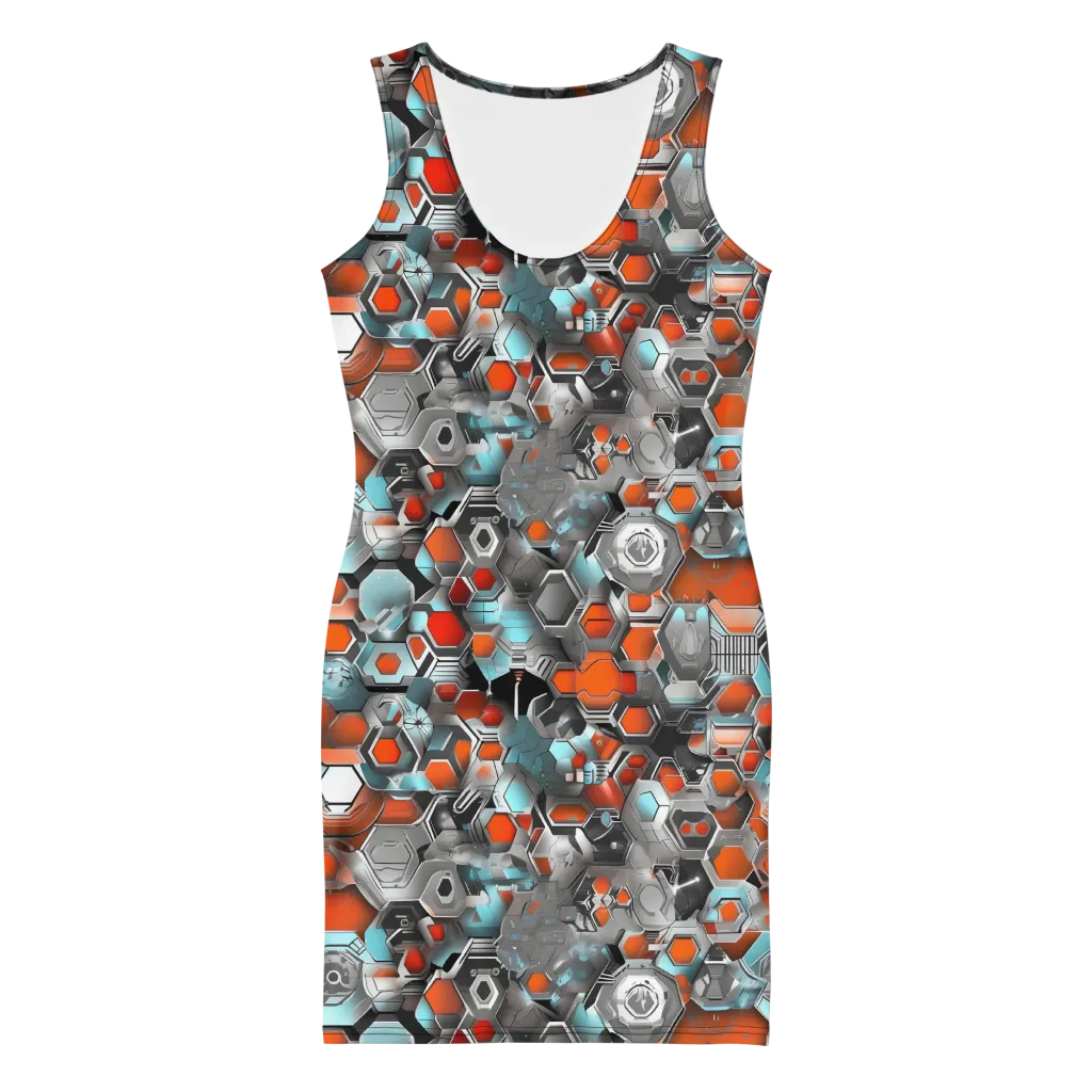 Kinetic Hexcore on Bodycon Dress — Front