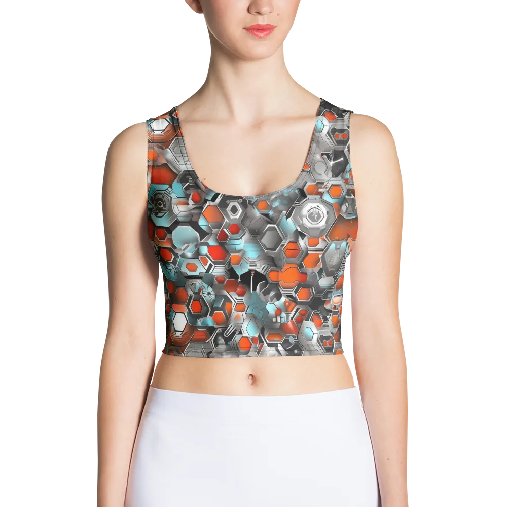 Kinetic Hexcore on Crop Top — Front