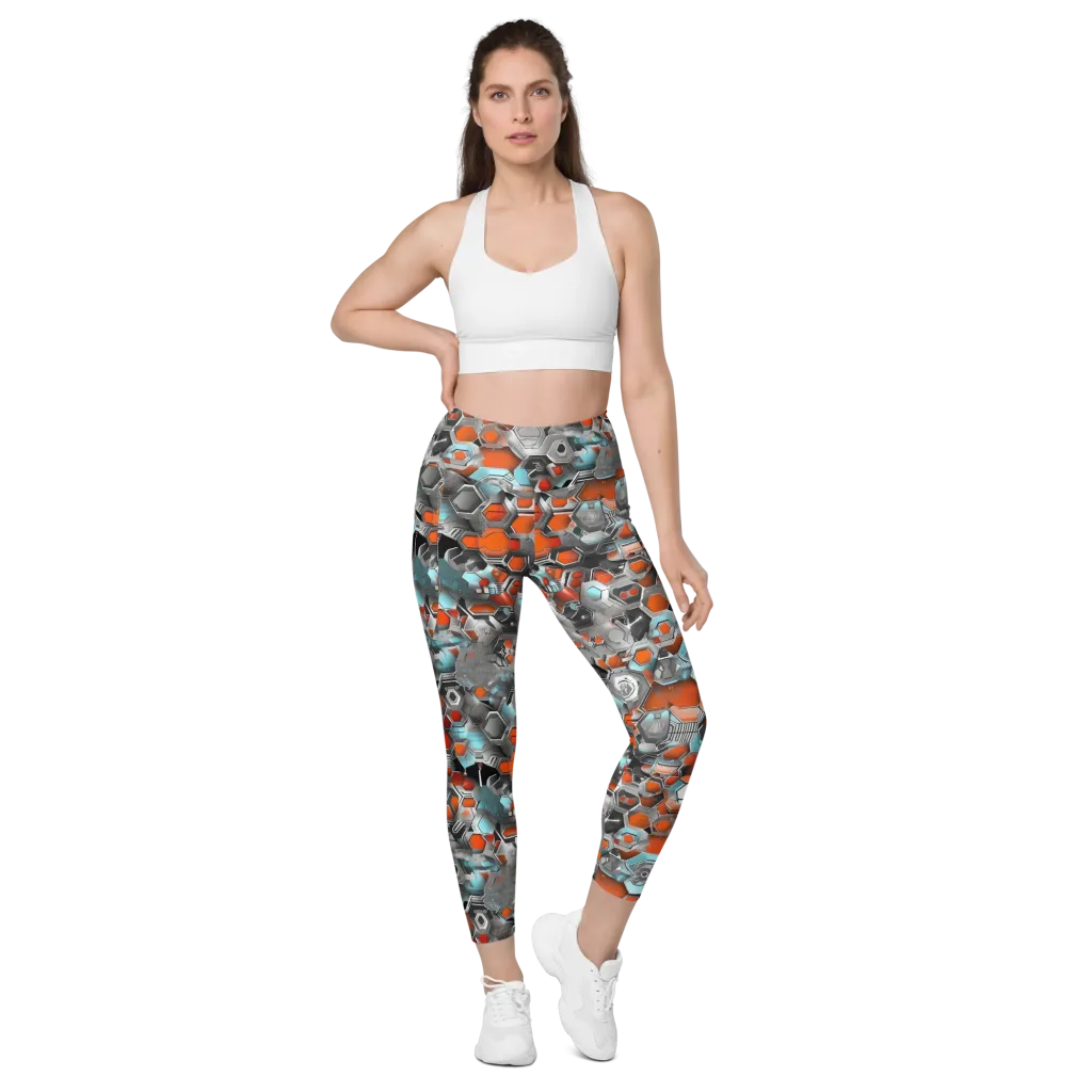Kinetic Hexcore on Leggings with Pockets — Front