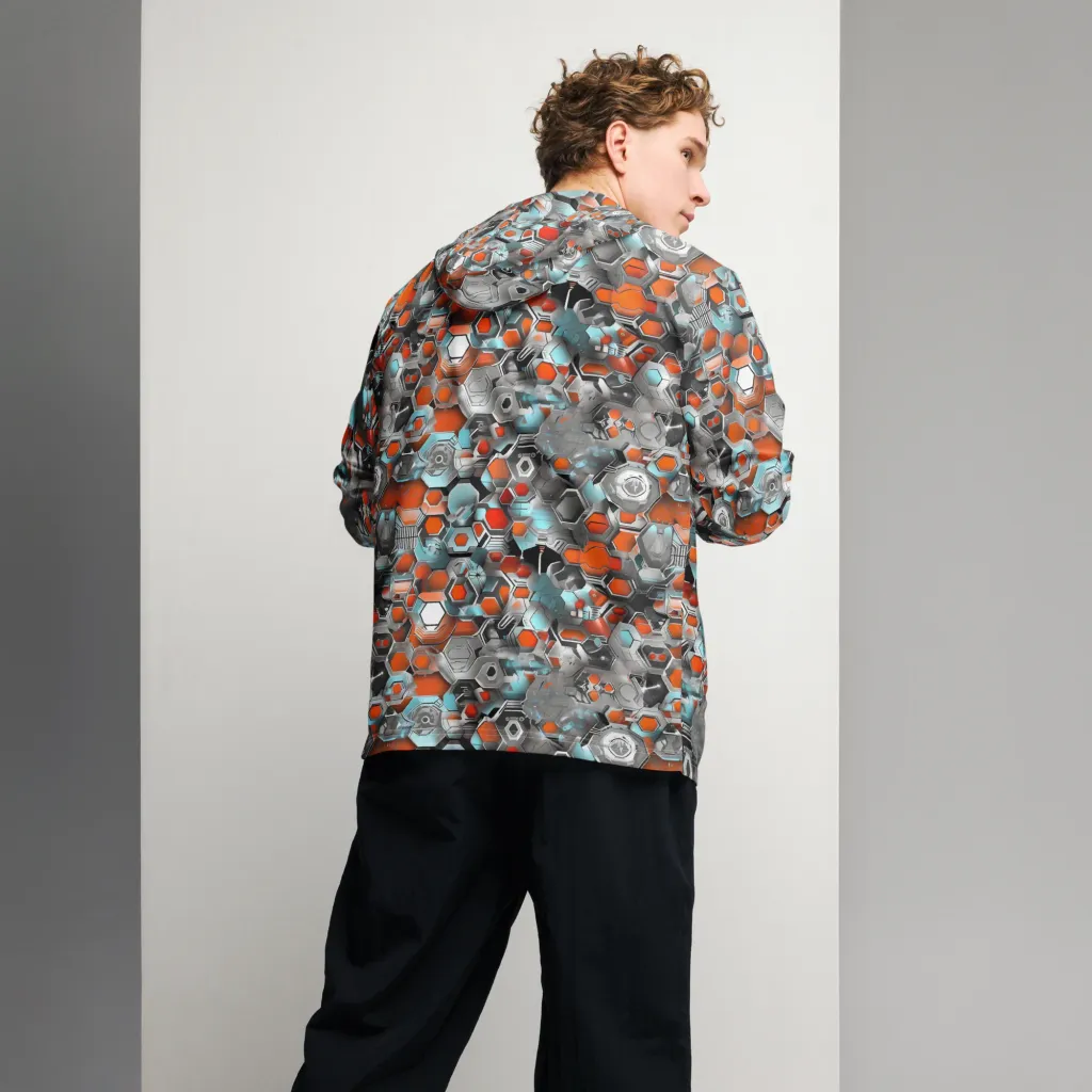 Kinetic Hexcore on Men's Windbreaker — Back