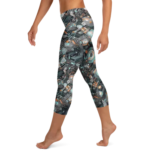 Circuit Nebula on a Capri Leggings