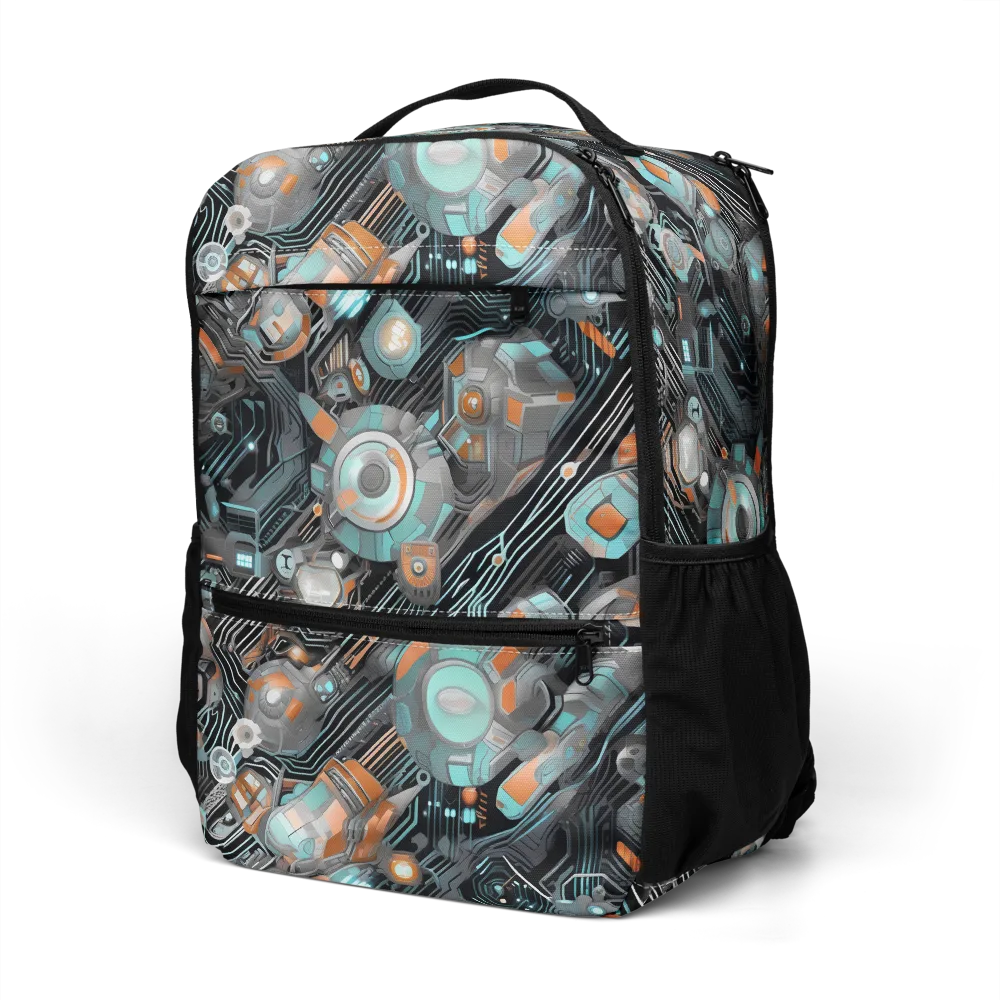 Circuit Nebula on Utility Backpack — Left Front