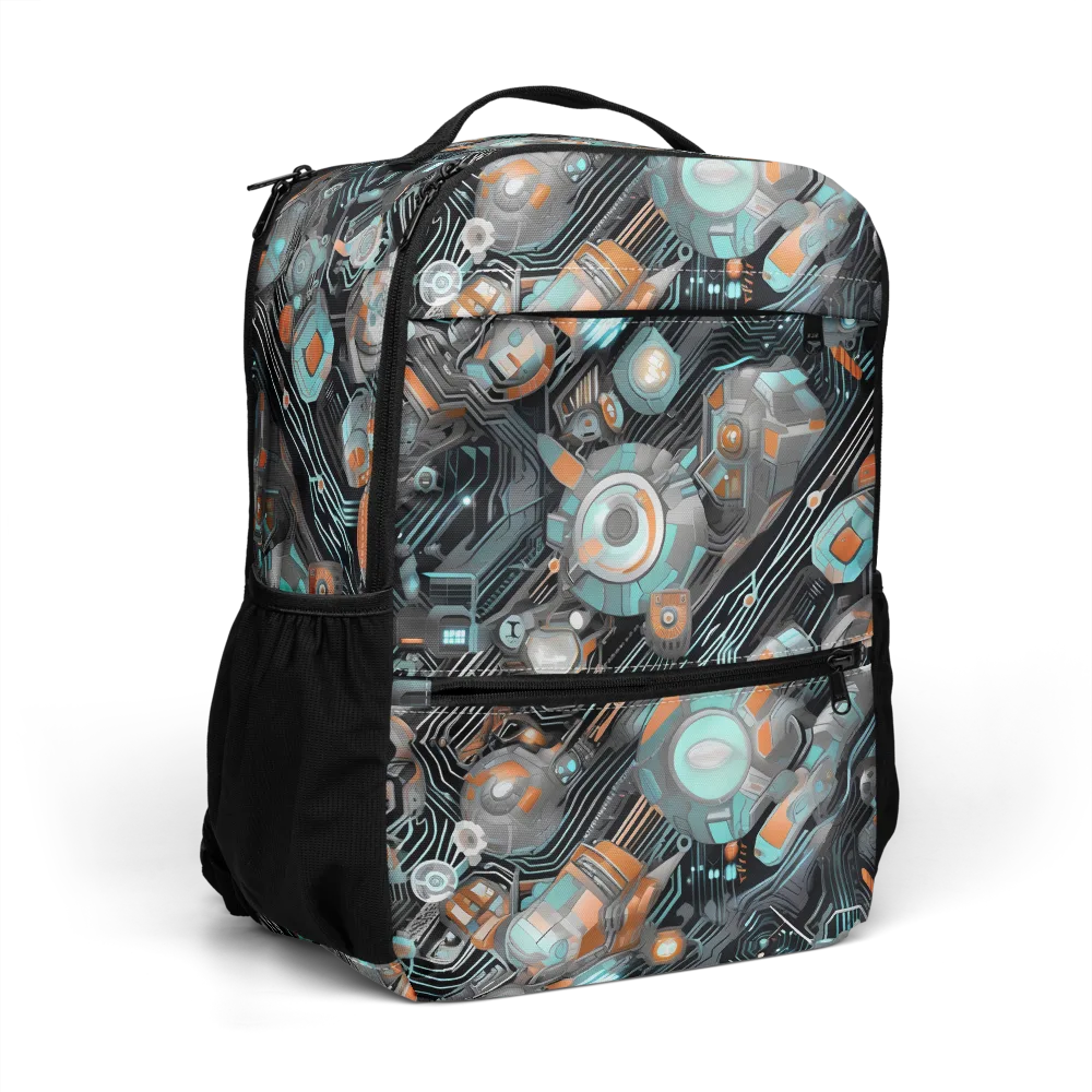 Circuit Nebula on Utility Backpack — Right Front