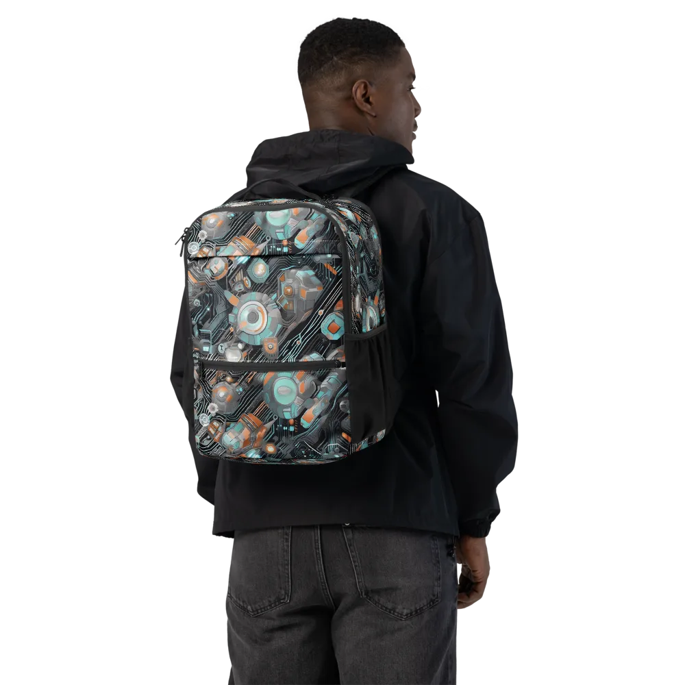 Circuit Nebula on Utility Backpack — Back