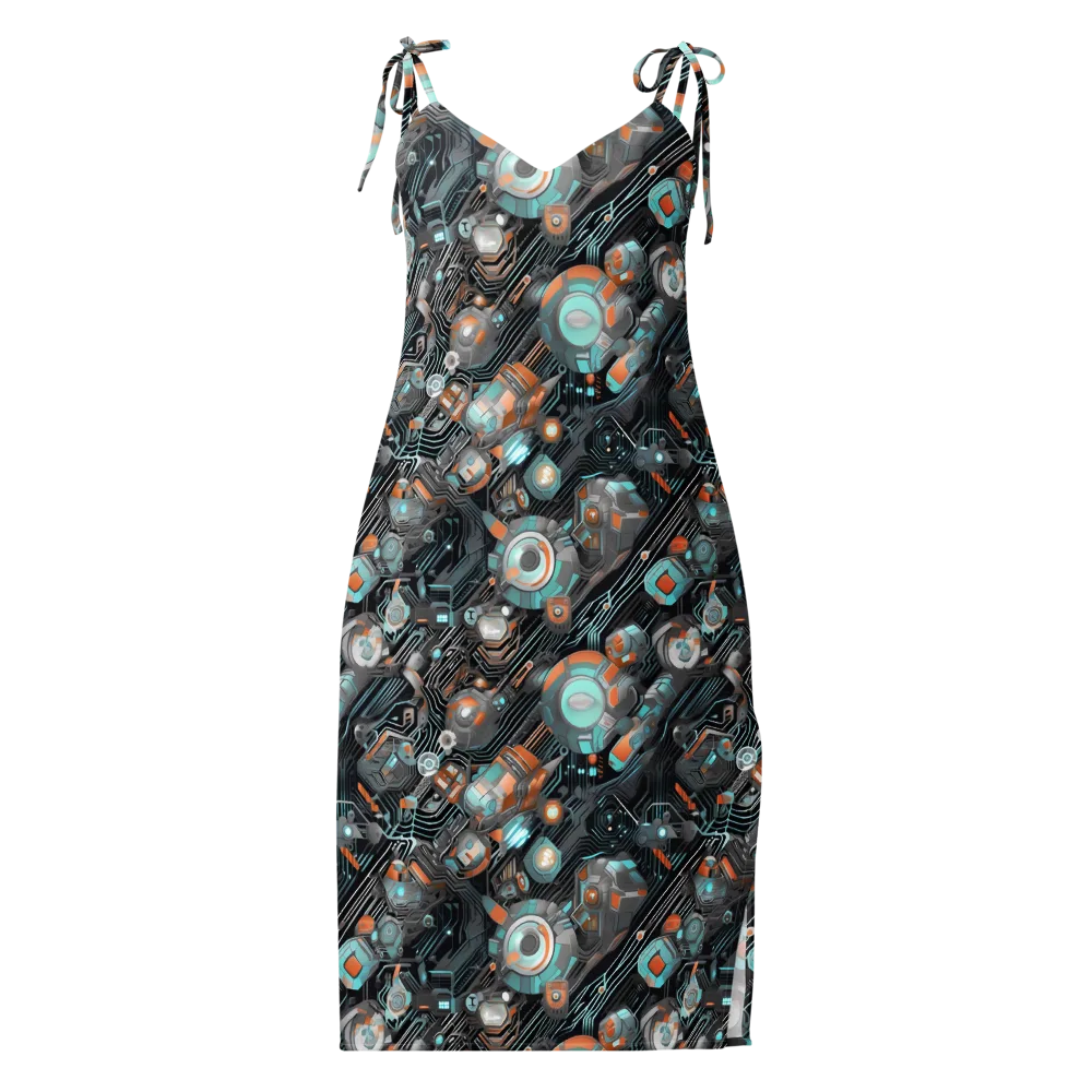 Circuit Nebula on Slip Dress — Front