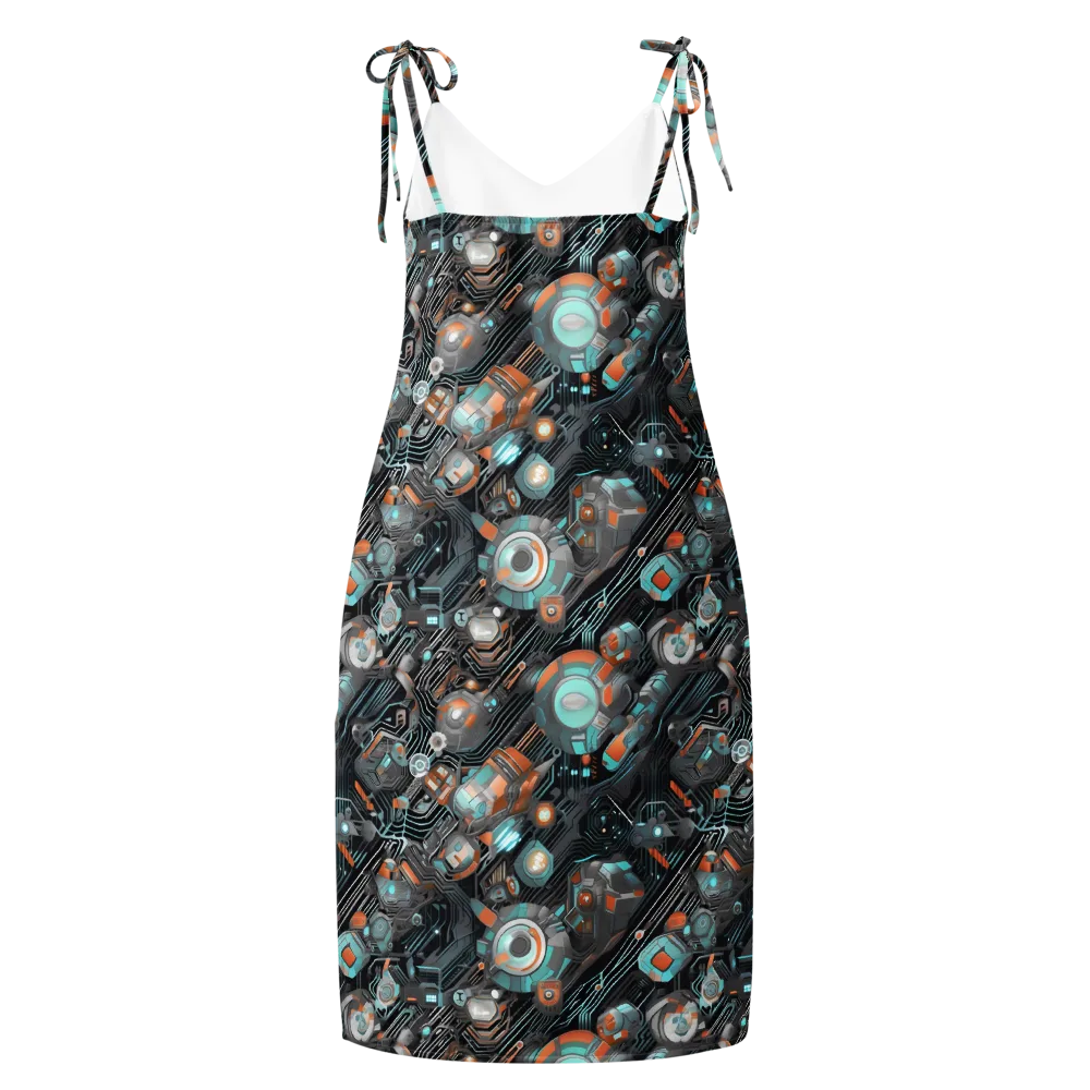 Circuit Nebula on Slip Dress — Back