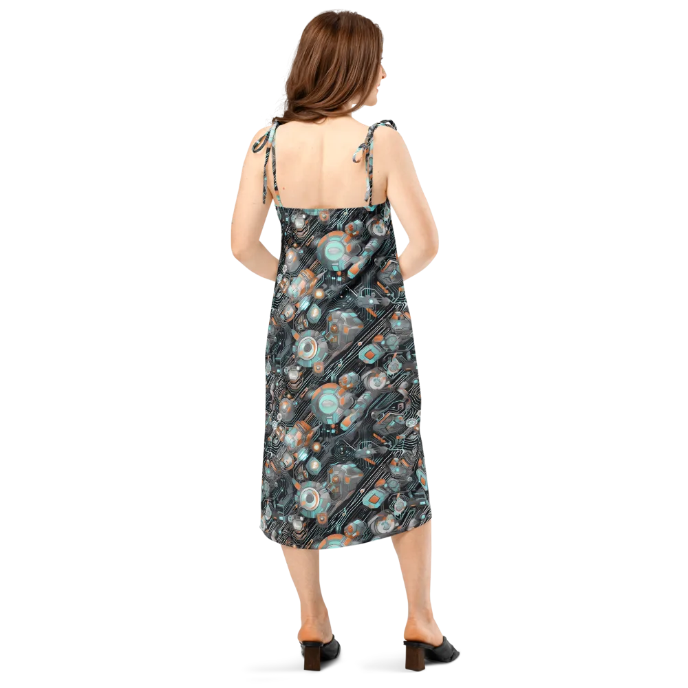 Circuit Nebula on Slip Dress — Back