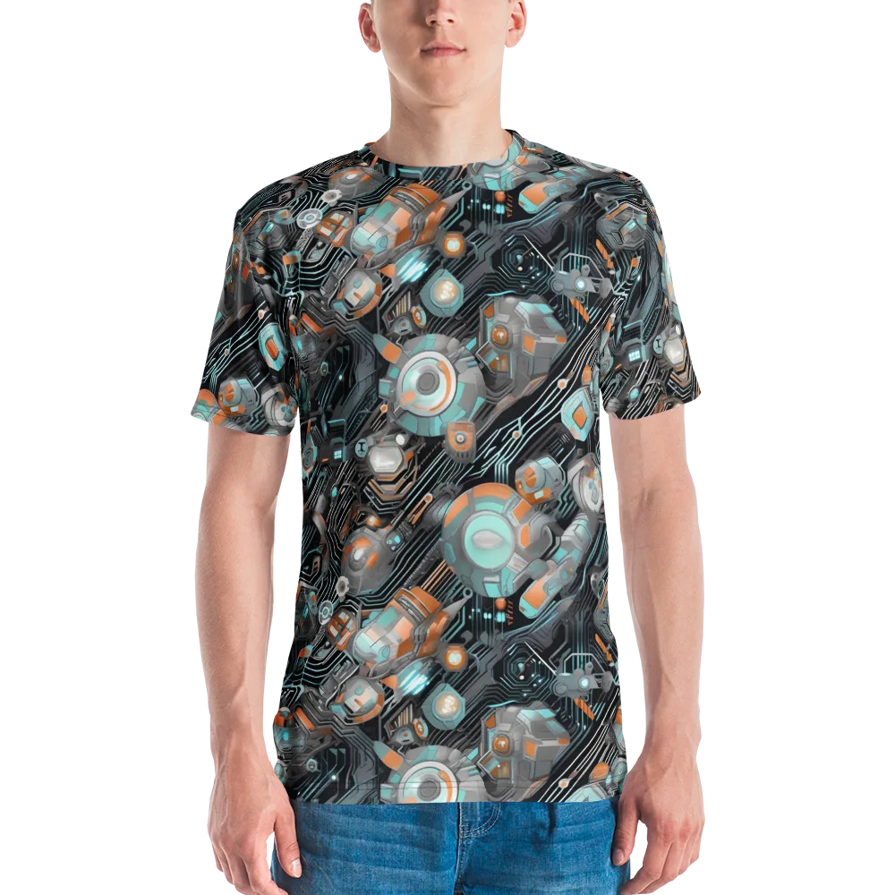 Circuit Nebula on Men's Crew Neck T-Shirt — Front