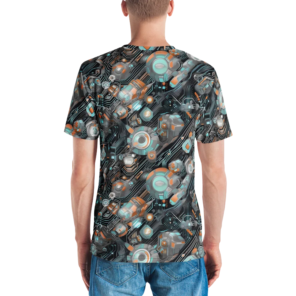 Circuit Nebula on Men's Crew Neck T-Shirt — Back