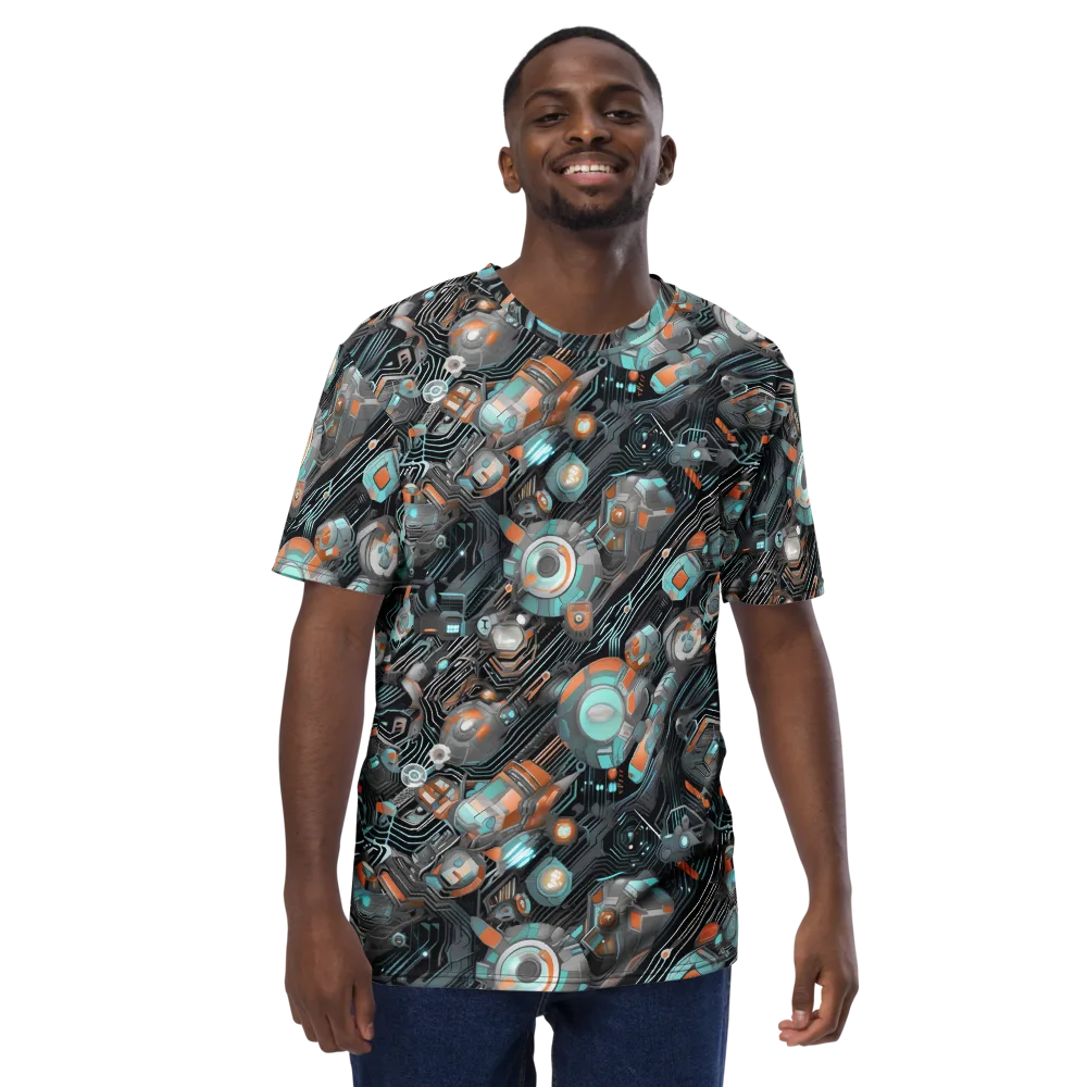 Circuit Nebula on Men's Crew Neck T-Shirt — Front