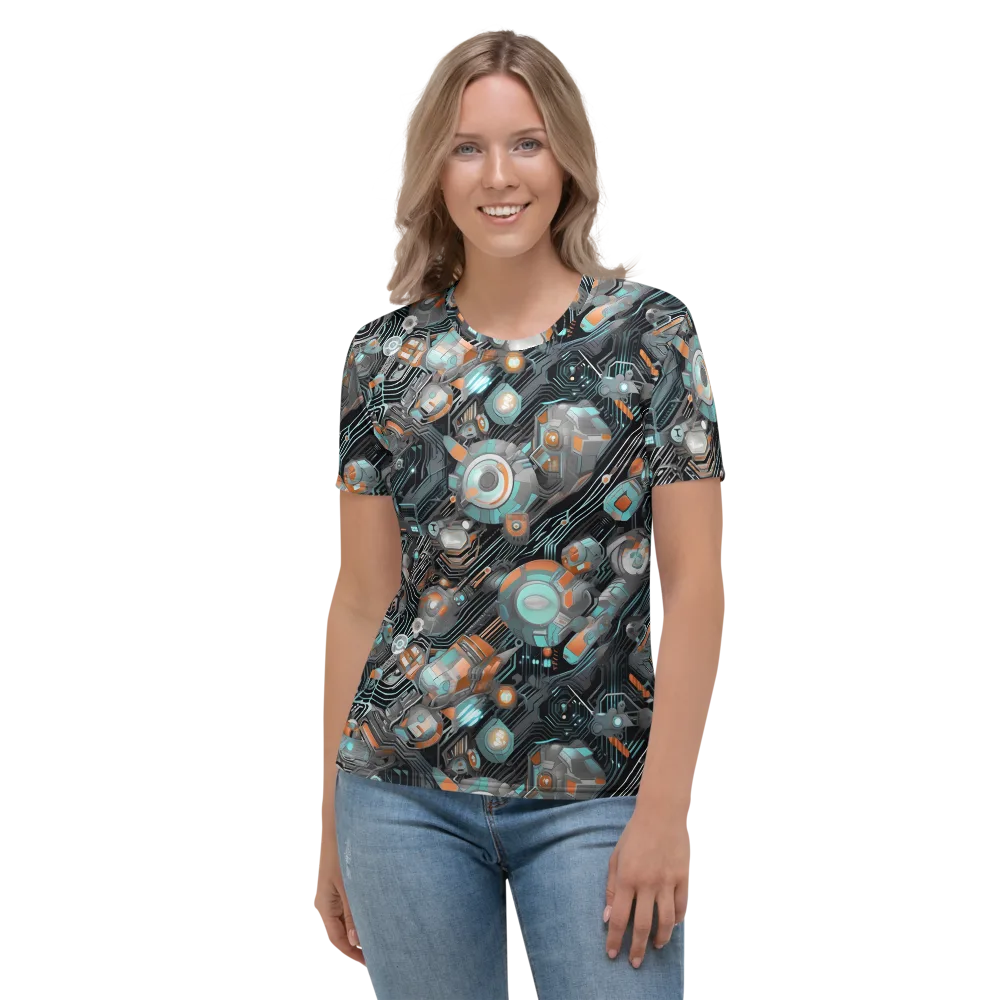 Circuit Nebula on Women's Crew Neck T-Shirt — Front