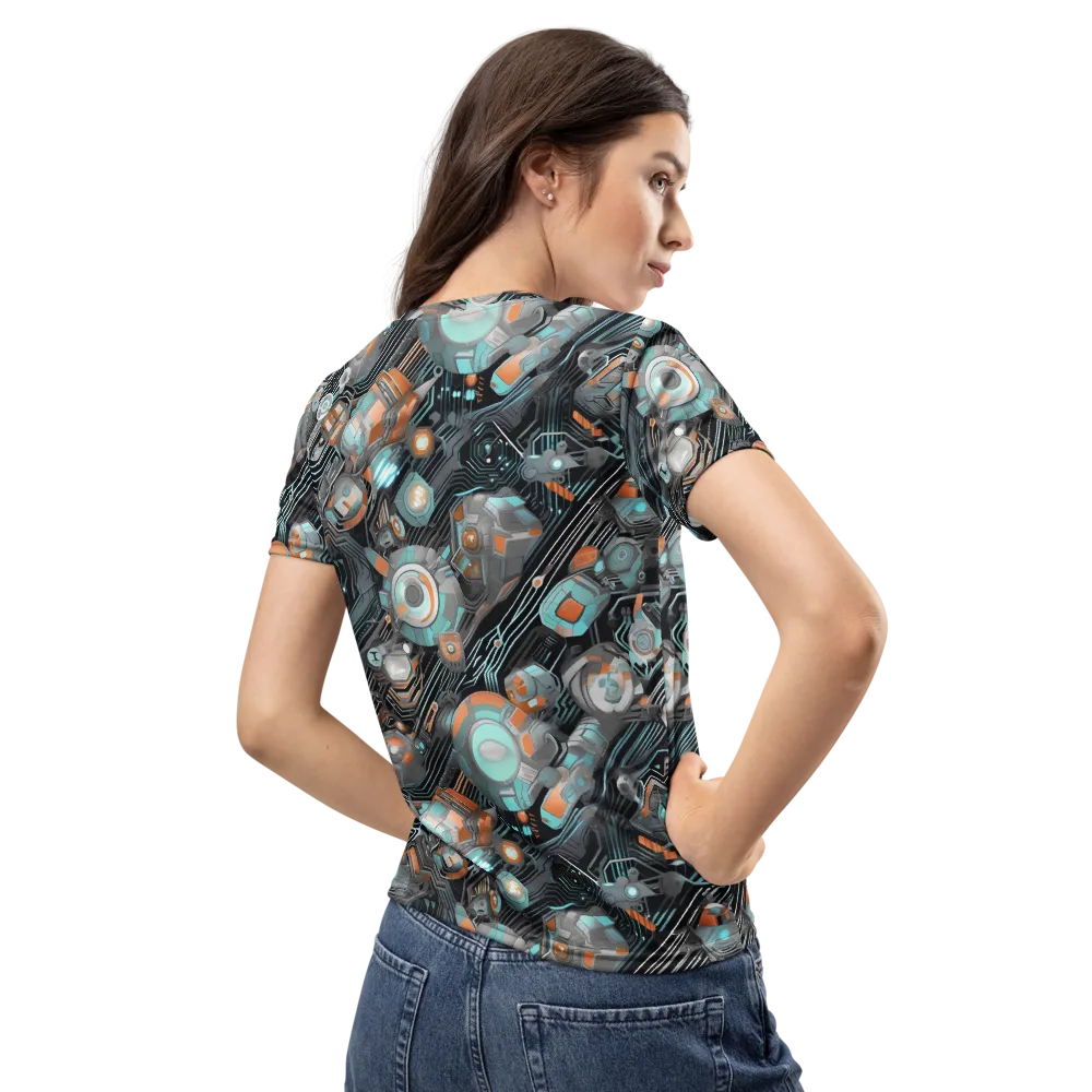 Circuit Nebula on Women's Crew Neck T-Shirt — Back