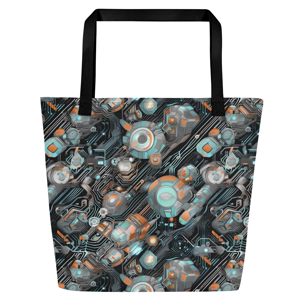 Circuit Nebula on Large Tote Bag W/ Pocket — Front