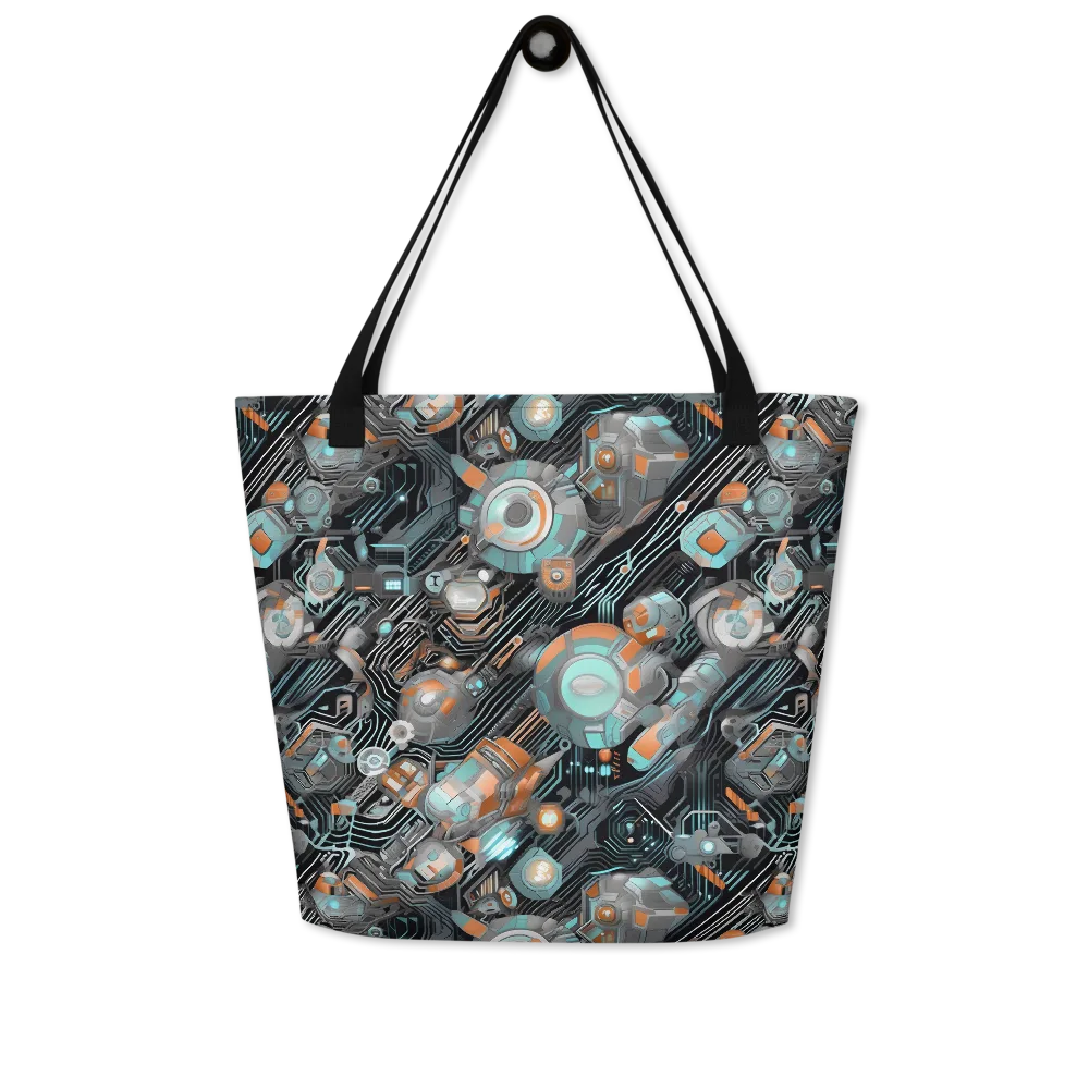 Circuit Nebula on Large Tote Bag W/ Pocket — Front