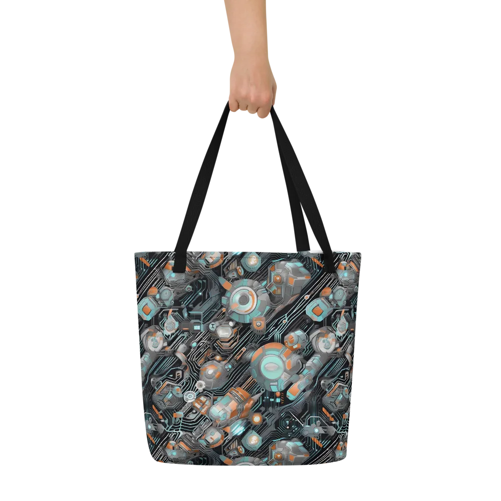 Circuit Nebula on Large Tote Bag W/ Pocket — Front