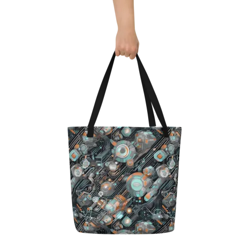 Circuit Nebula on a Large Tote Bag W/ Pocket