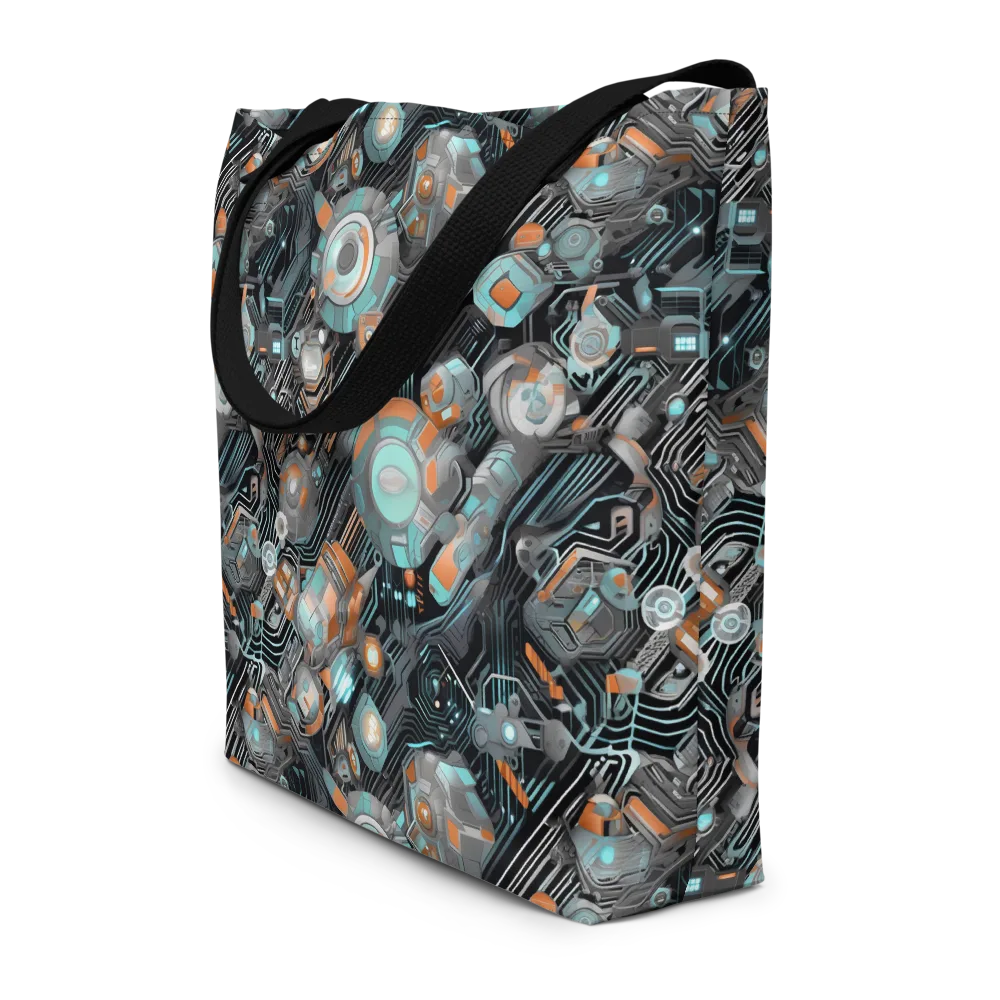 Circuit Nebula on Large Tote Bag W/ Pocket — Front