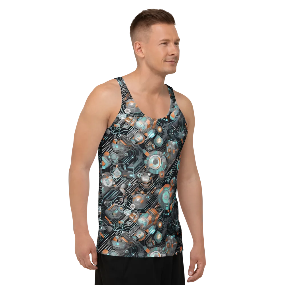 Circuit Nebula on Men's Tank Top — Right Front