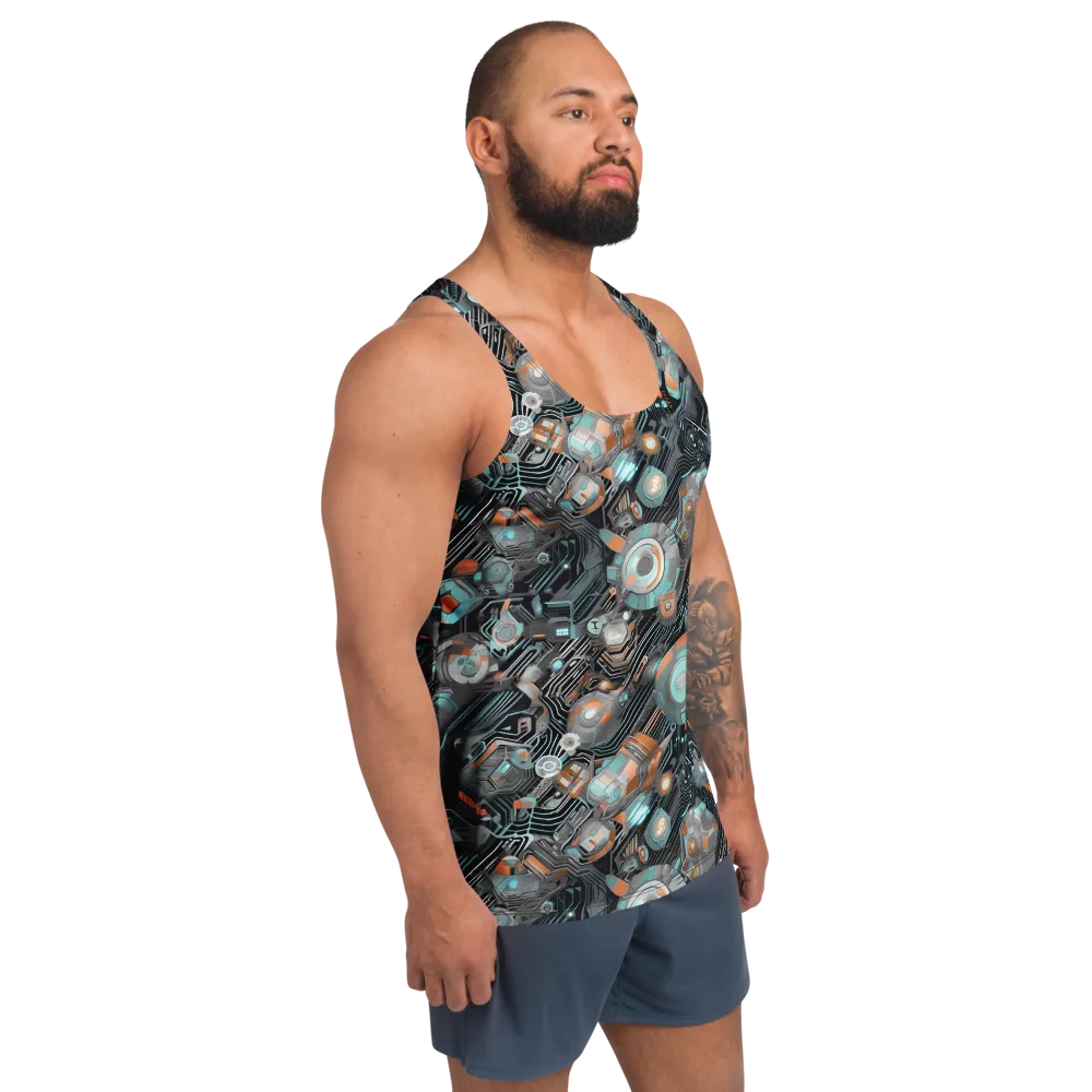 Circuit Nebula on Men's Tank Top — Right Front