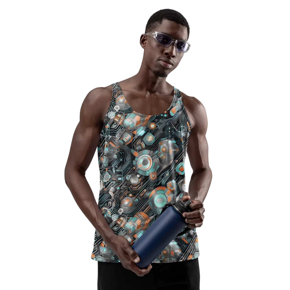 Circuit Nebula on Men's Tank Top — Front