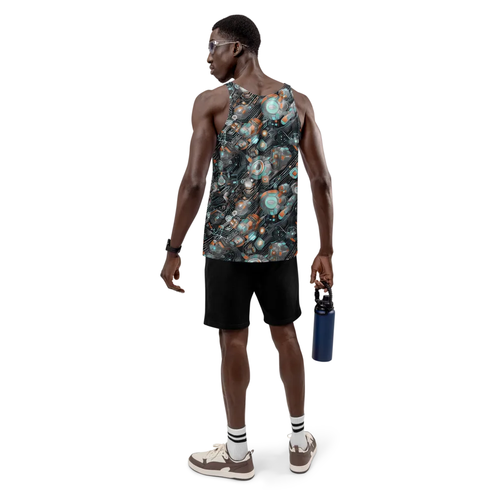 Circuit Nebula on Men's Tank Top — Back