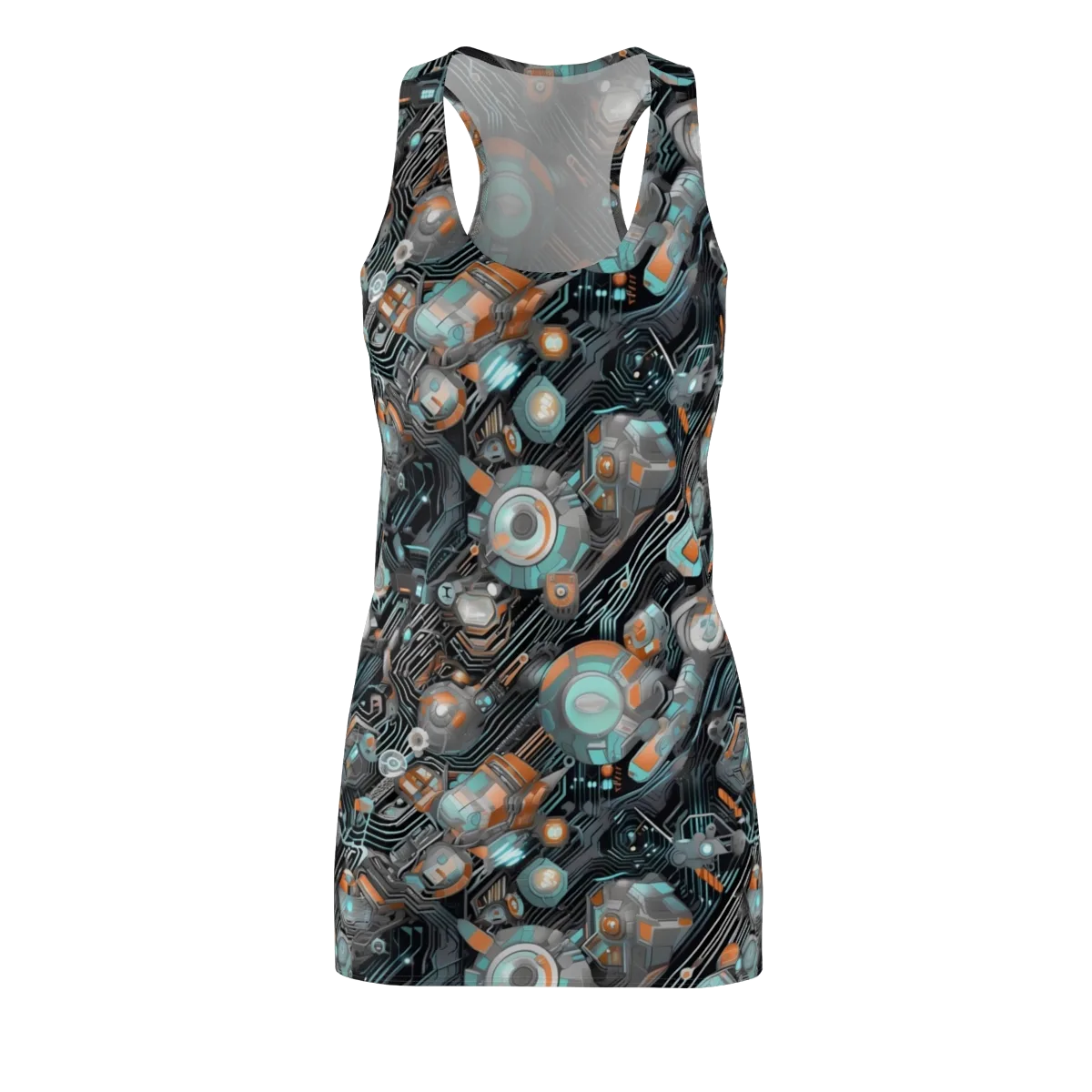Circuit Nebula on Racerback Dress — Front