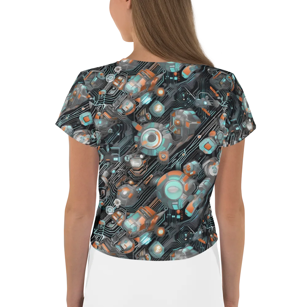 Circuit Nebula on Crop Tee — Back